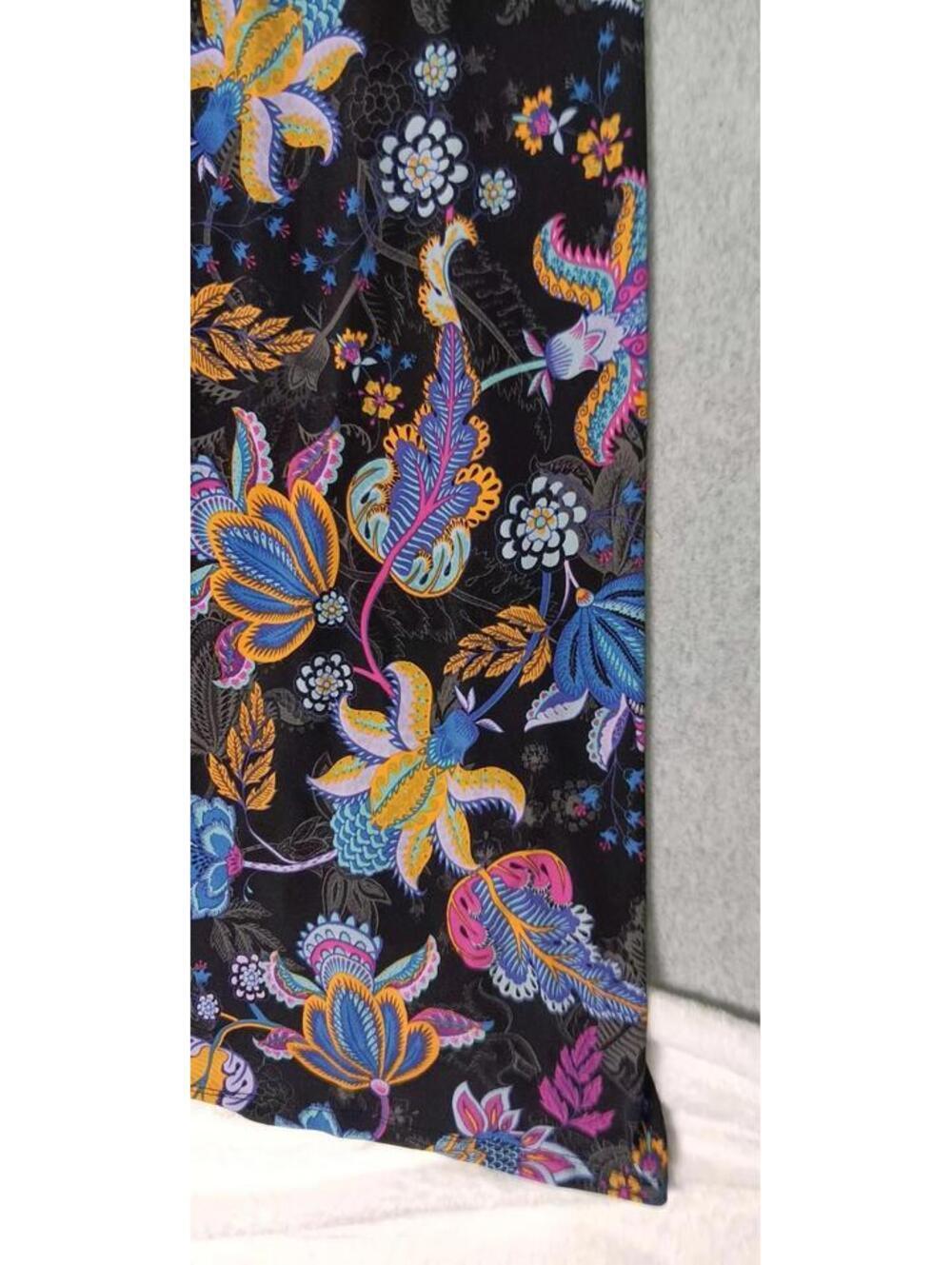 Iman Sleeveless Maxi Dress Womens Size 5XT Black And Bright Floral Vneck... - Picture 8 of 12